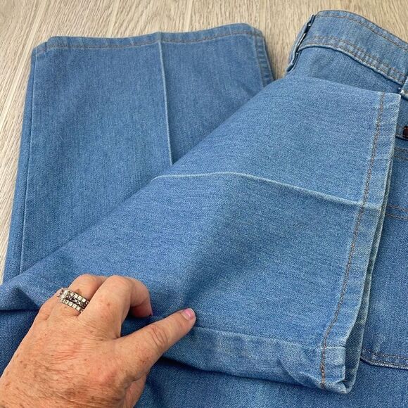 Vintage Wrangler® Men's Five Star Premium Regular Flex Dress Jeans Light Blue - Picture 3 of 13